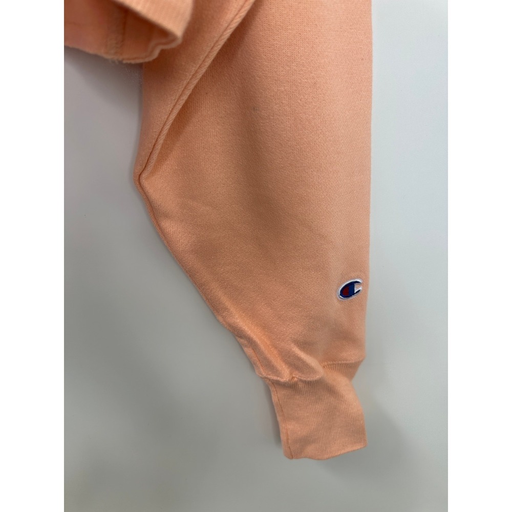 NWT Champion Reverse Weave Cropped Cut Off Hoodie Sweatshirt Peach XL Oversized - Picture 3 of 7